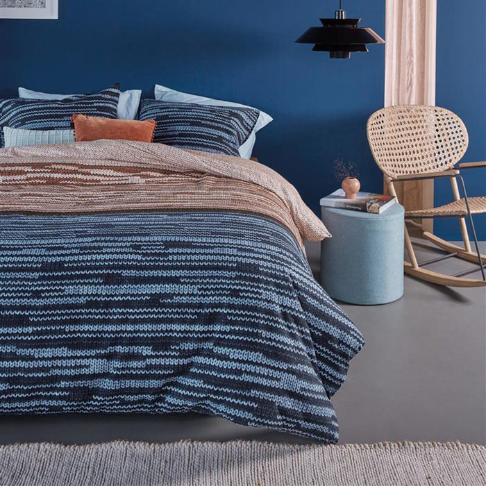 Beddinghouse Fardau Dekbedovertrek 200 x 220 cm - Blauw