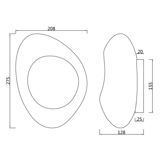 Maytoni - Wandlamp Mabell Goud 27,5 cm .