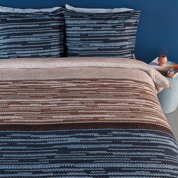 Beddinghouse Fardau Dekbedovertrek 240 x 220 cm - Blauw