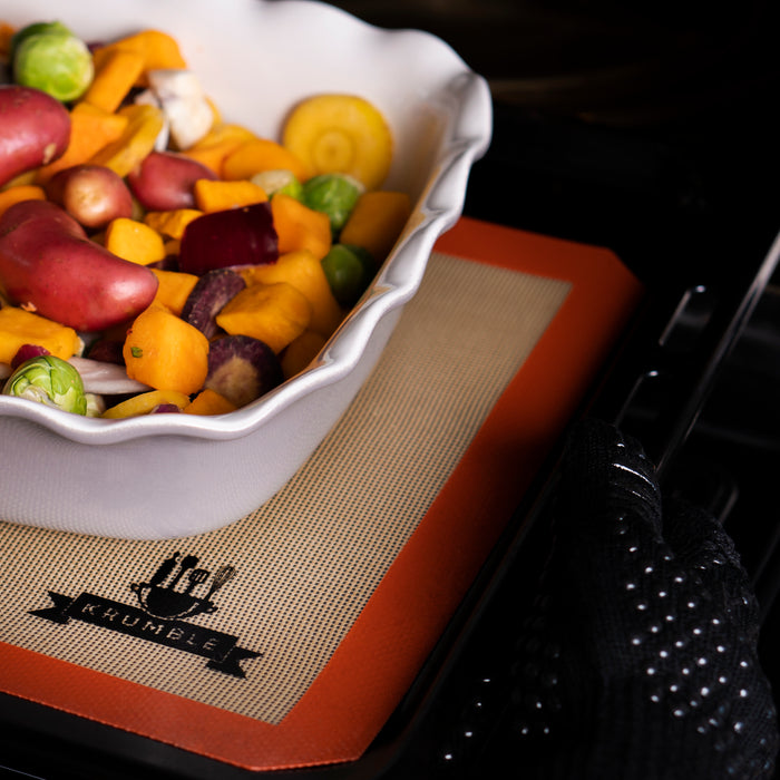 Krumble Hittebestendige oven handschoen - Zwart - Set van 2