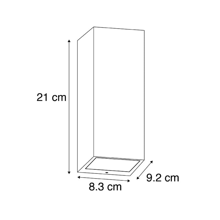 QAZQA Moderne wandlamp zwart 2-lichts AR70 IP54 - Baleno