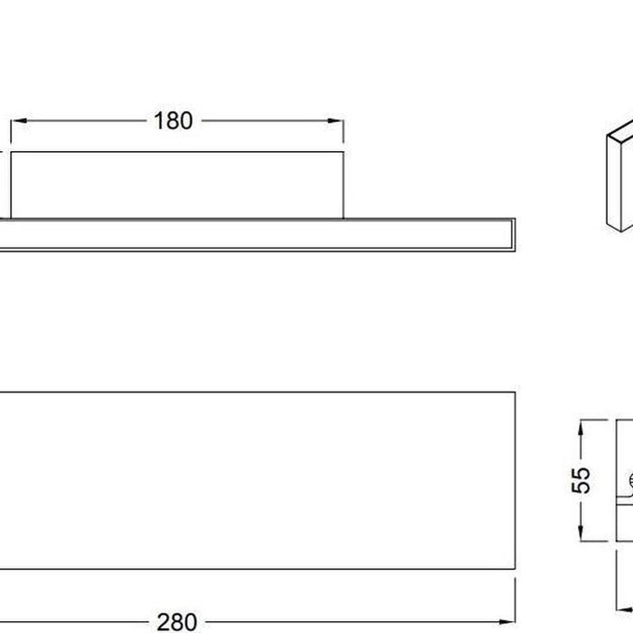 Trio Leuchten Concha Wandlamp LED 6W Breedte 28CM Roest