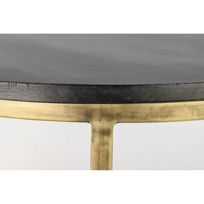 HSM - Ronde Salontafel Finnley - Ø60 cm - Black Wash|antique Gold -