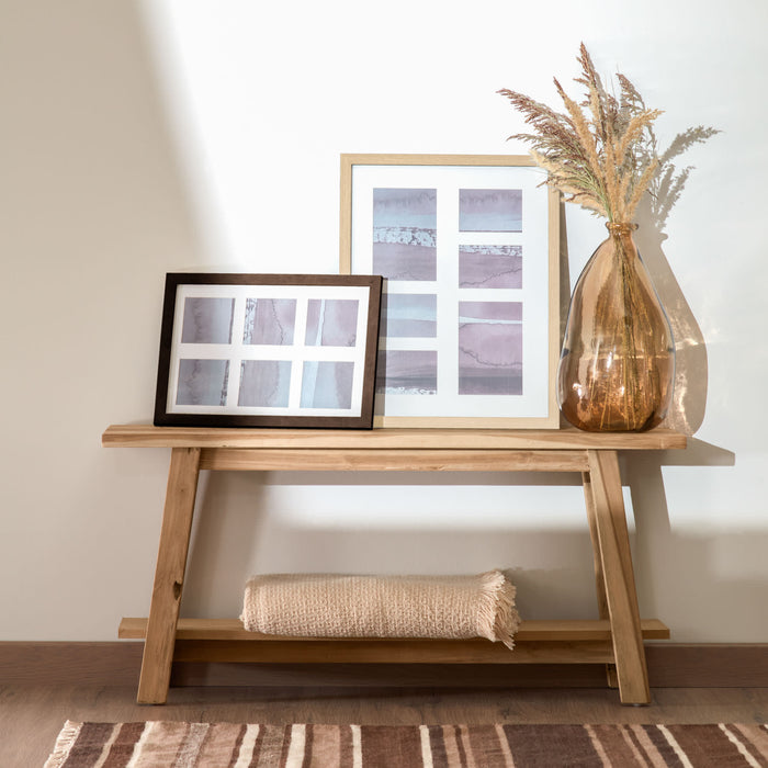 Kave Home - Brenna medium glazen vaas bruin 100% gerecycled