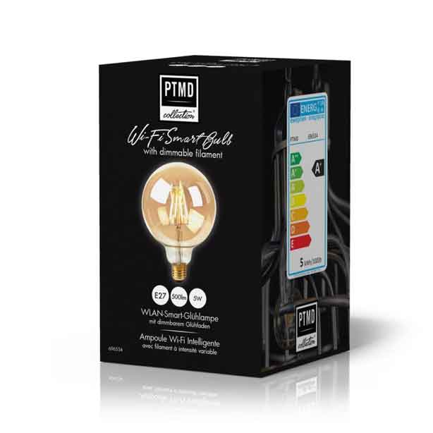 PTMD WiFi Smart LED Lamp - H17 x Ø12 cm - Goud