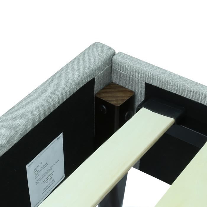 Cstore Klassiek volwassen bed - Lichtgrijze stof - 160 x 200 cm