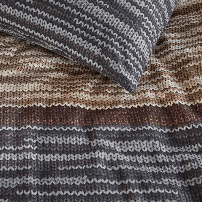 Beddinghouse Fardau Dekbedovertrek 140 x 220 cm - Grijs