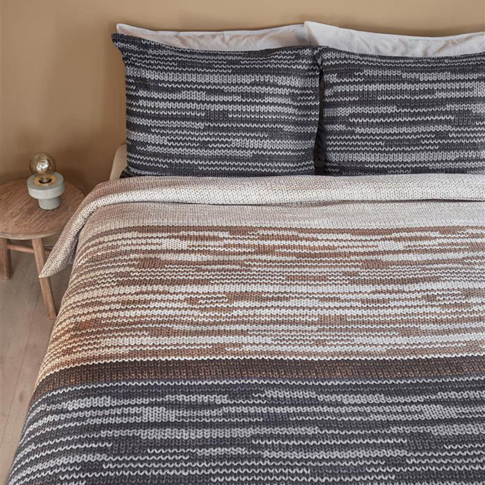 Beddinghouse Fardau Dekbedovertrek 140 x 220 cm - Grijs