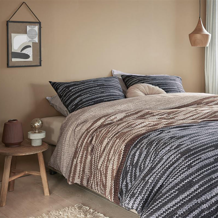 Beddinghouse Fardau Dekbedovertrek 140 x 220 cm - Grijs