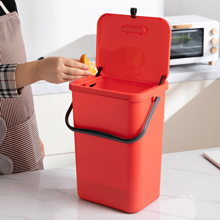 Homra Wall-Up inbouw prullenbak set - 8L + 12L - Groen & Rood