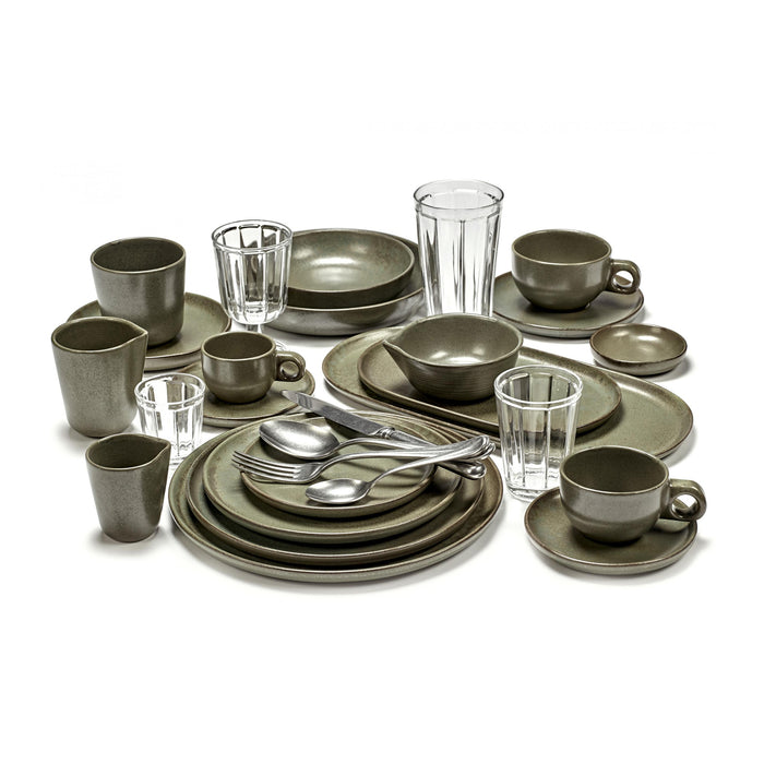 Serax Surface Diep Bord 4 st. - Ø 19 cm - Camogreen