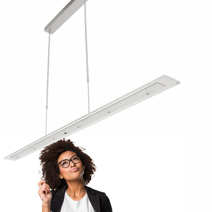 Steinhauer Plato Hanglamp Staal 170 cm breed