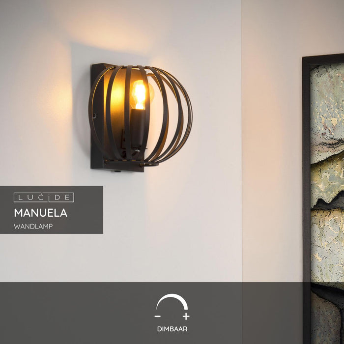 Lucide MANUELA Wandlamp - Zwart