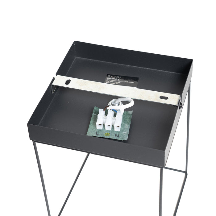 QAZQA Minimalistische plafondlamp zwart met goud - Kodi