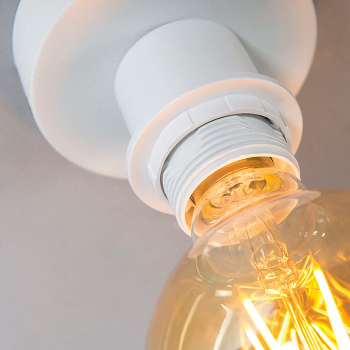 QAZQA Moderne plafondlamp wit zonder kap - Combi