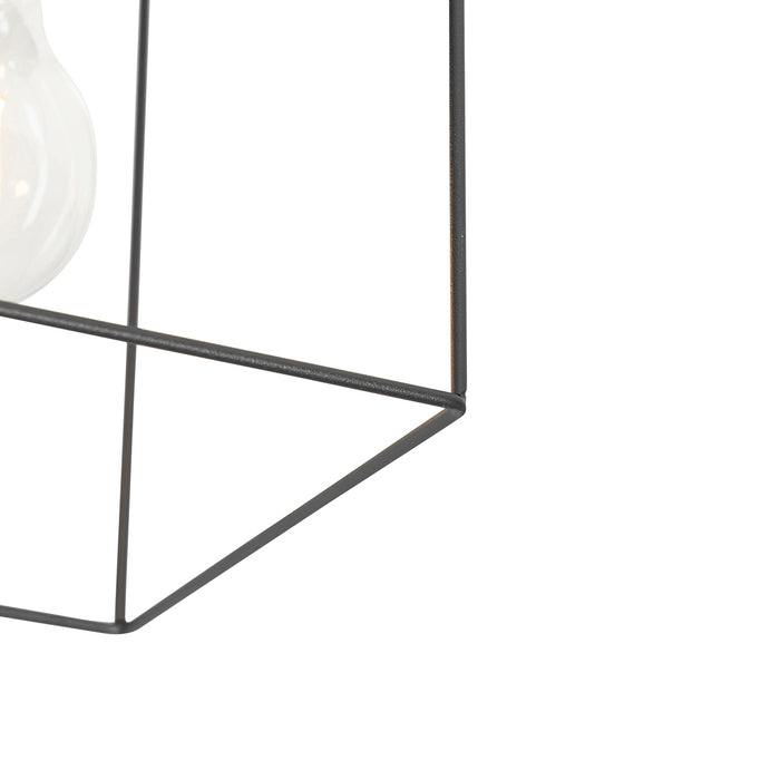 QAZQA Minimalistische plafondlamp zwart 3-lichts - Kodi