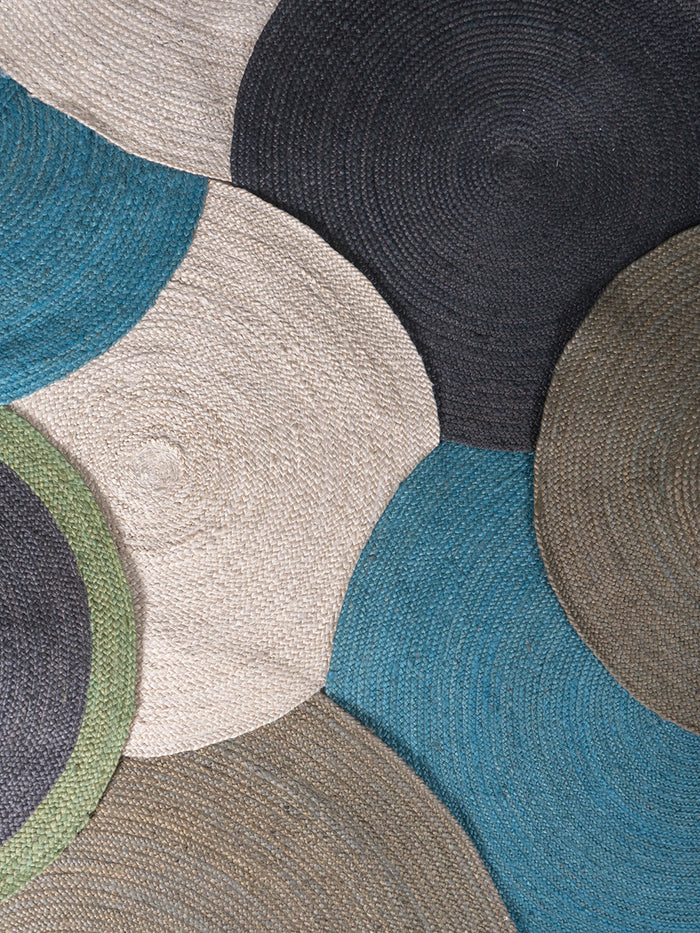 Home67 - Vloerkleed Jute Rond Antraciet ø200 cm