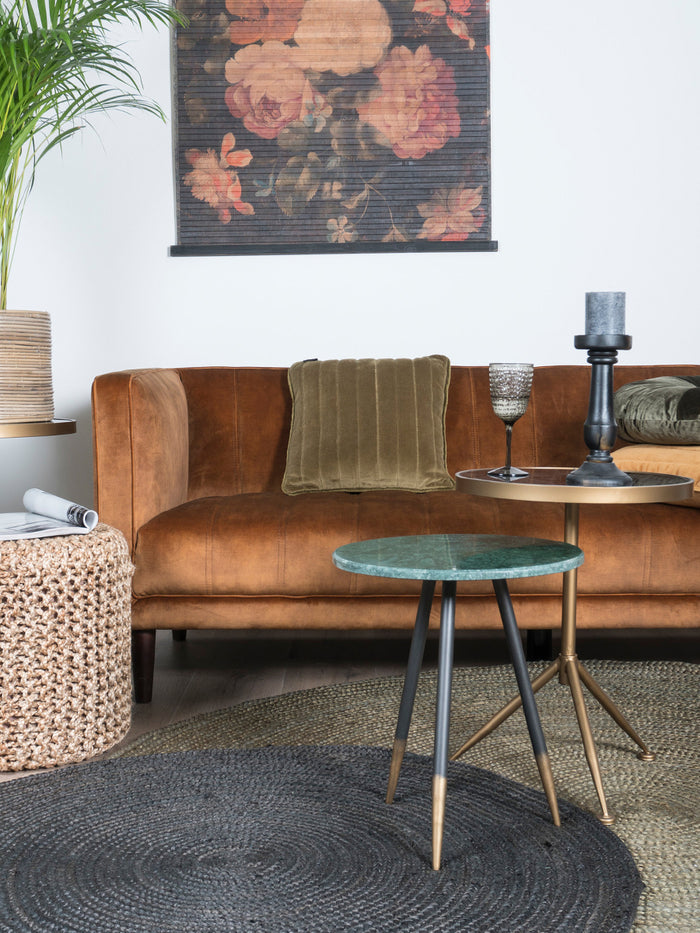 Home67 - Vloerkleed Jute Rond Antraciet ø200 cm