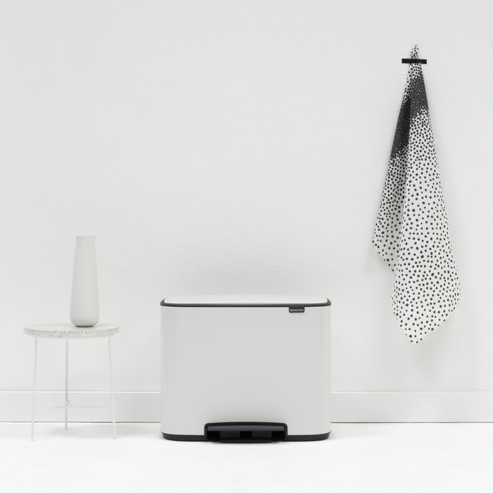Brabantia Bo Pedaalemmer 11 + 23 L - Wit