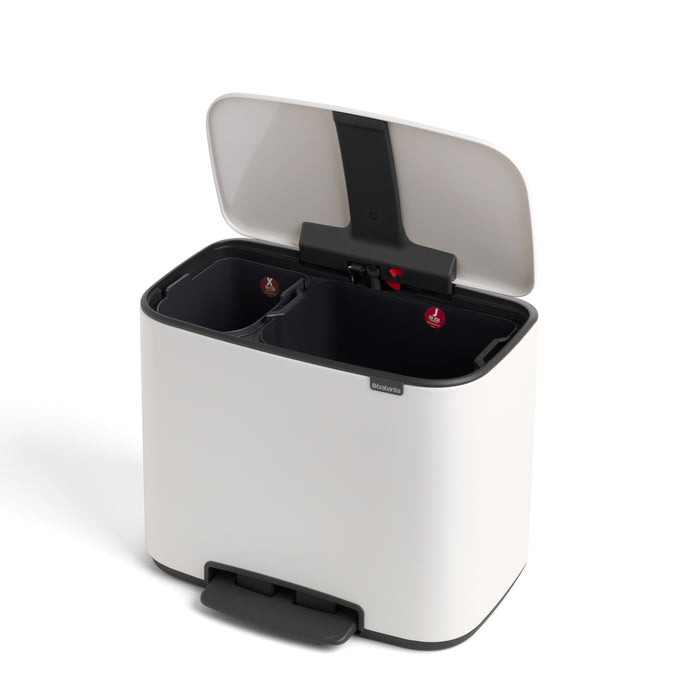 Brabantia Bo Pedaalemmer 11 + 23 L - Wit