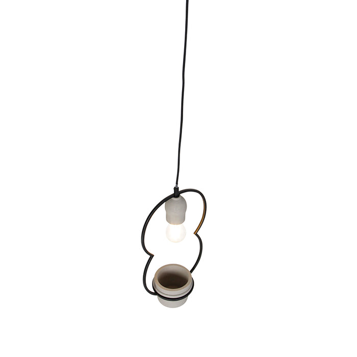 QAZQA Hanglamp fauna - Grijs - Landelijk - L 230mm