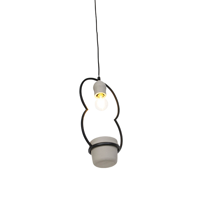 QAZQA Hanglamp fauna - Grijs - Landelijk - L 230mm