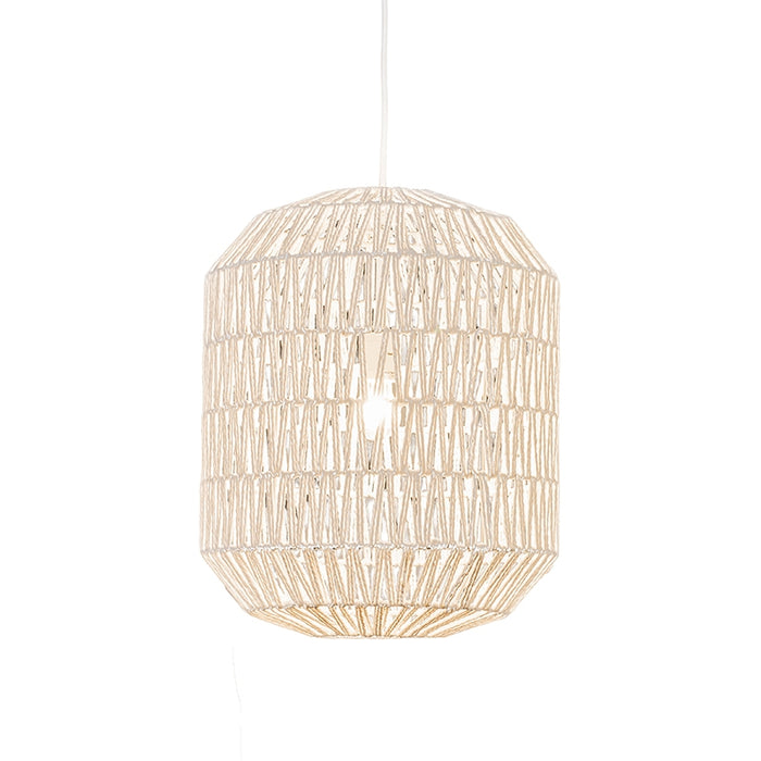 QAZQA Hanglamp lina - Wit - Design - D 400mm