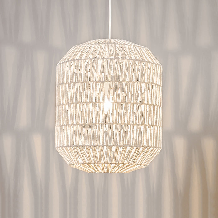 QAZQA Hanglamp lina - Wit - Design - D 400mm