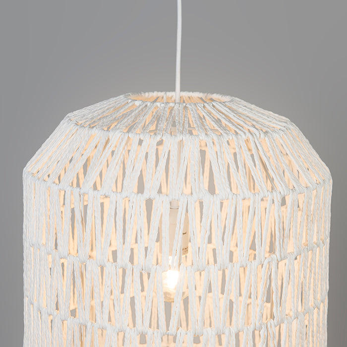 QAZQA Hanglamp lina - Wit - Design - D 400mm