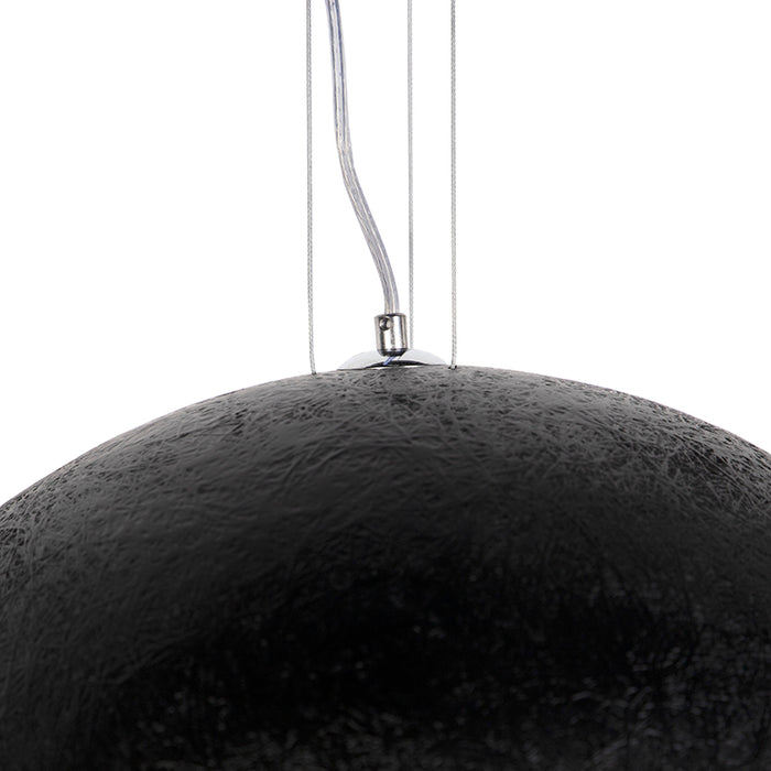 QAZQA Industriële hanglamp zwart met goud 50 cm - Magna