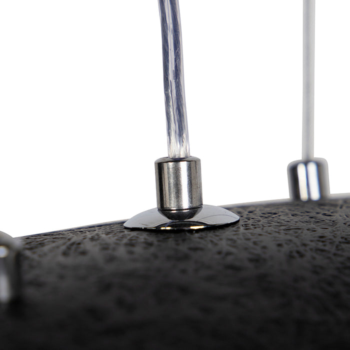 QAZQA Industriële hanglamp zwart met goud 115 cm - Magna