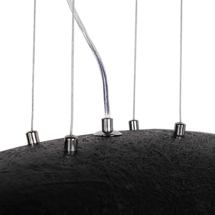 QAZQA Industriële hanglamp zwart met goud 115 cm - Magna