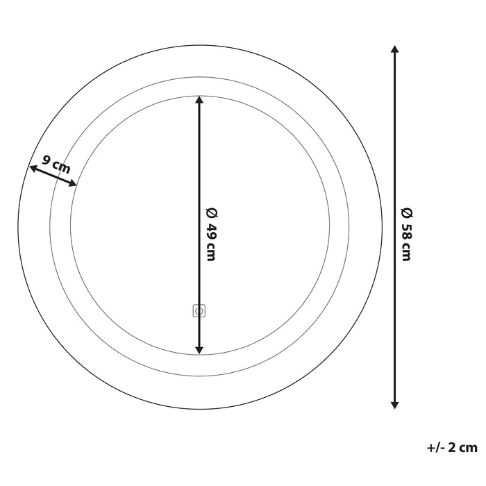 Beliani - SELUNE - LED-spiegel - Zilver - Synthetisch materiaal