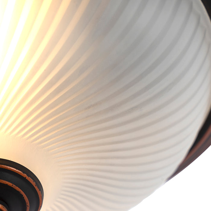 QAZQA Klassieke plafondlamp bruin opaal - Classico