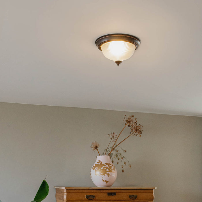 QAZQA Klassieke plafondlamp bruin opaal - Classico