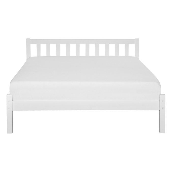 Beliani - FLORAC - Tweepersoonsbed - Wit - 140 x 200 cm - Dennenhout
