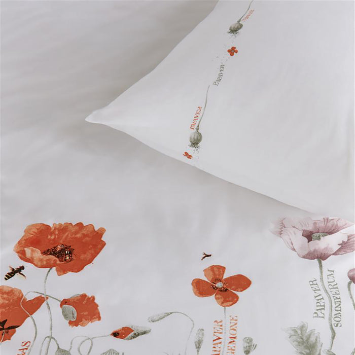 Marjolein Bastin Papaver Dekbedovertrek 140 x 200/220 cm - Rood