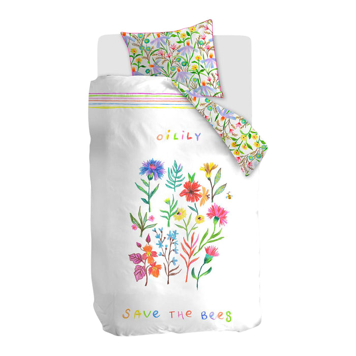 OILILY KIDS Save the Bees Dekbedovertrek 140 x 200/220 cm - Multicolor