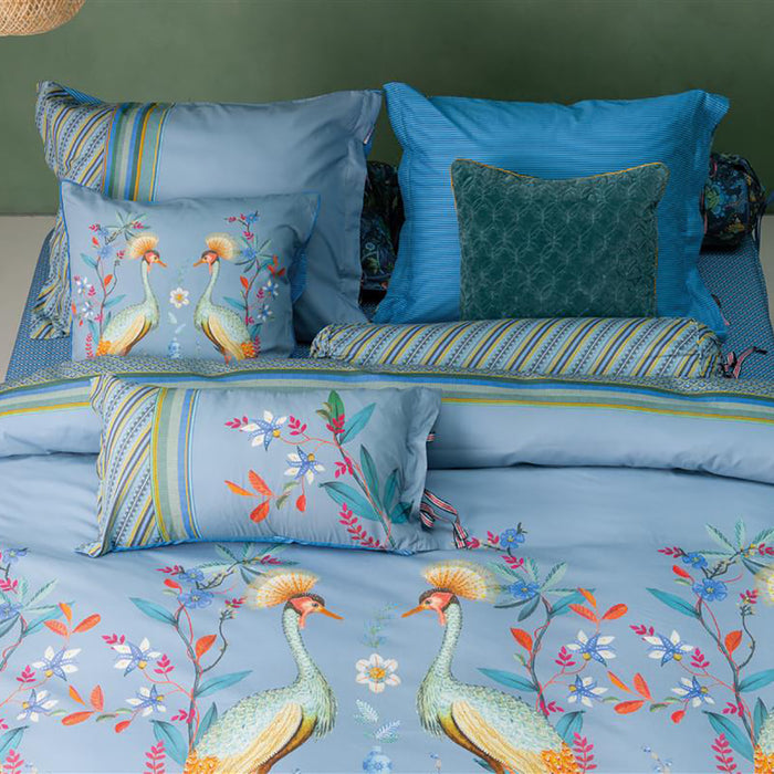 Pip Studio Flirting Birds Dekbedovertrek 260 x 200/220 cm - Blauw