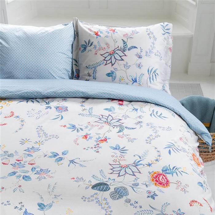 Pip Studio Flower Festival Dekbedovertrek 200 x 200/220 cm - Wit