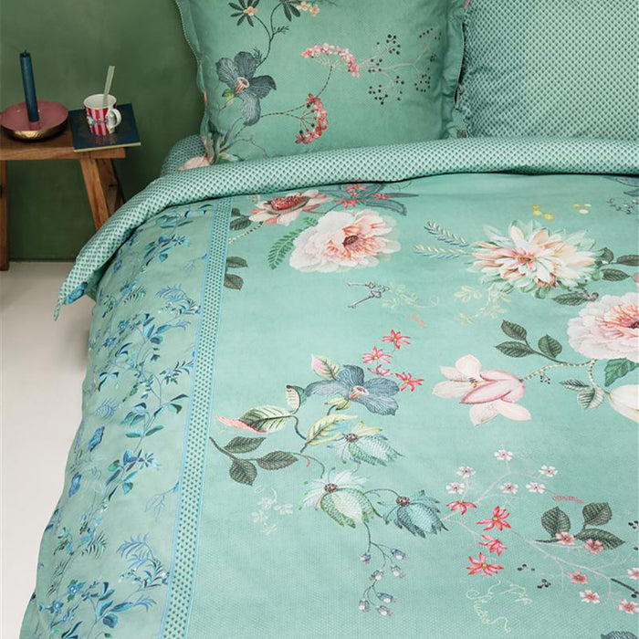 Pip Studio Tokyo Bouquet Dekbedovertrek 260 x 200/220 cm - Groen