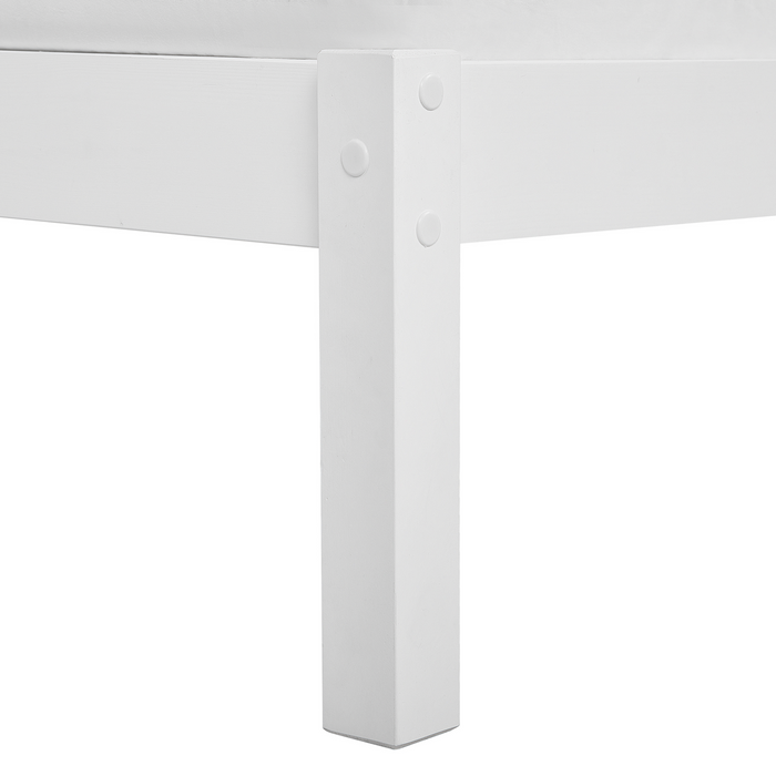 Beliani - VANNES - Tweepersoonsbed - Wit - 140 x 200 cm - Dennenhout