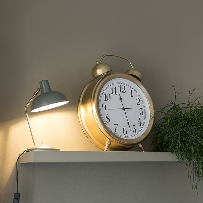 QAZQA Retro tafellamp groen met brons - Milou