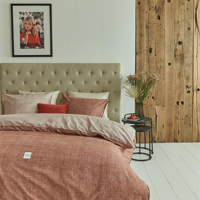 Rivièra Maison Coughton Court Dekbedovertrek 200 x 200/220 cm - Terra