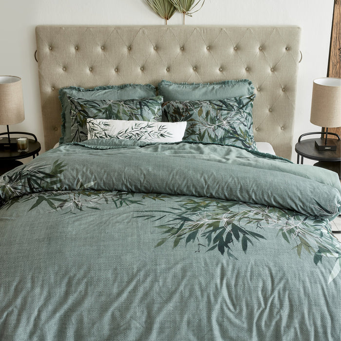 Rivièra Maison Fargesia Dekbedovertrek 200 x 200/220 cm - Groen
