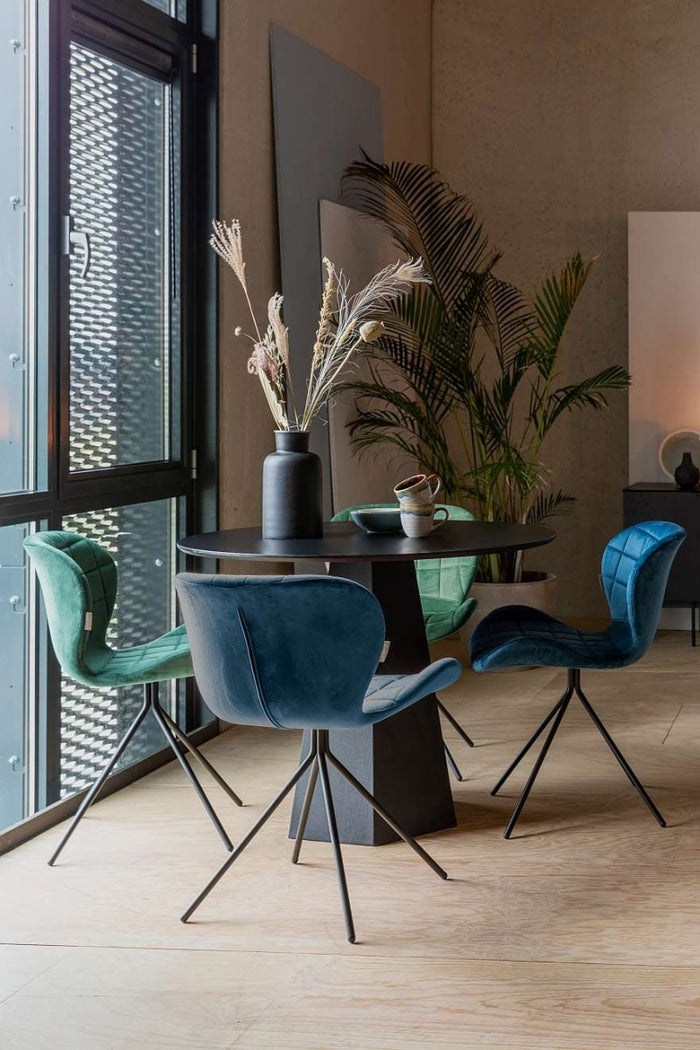 Zuiver OMG Velvet Stoel - Limited Edition - Set Van 2 - Groen