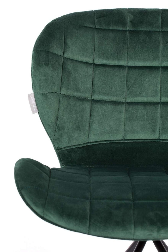Zuiver OMG Velvet Stoel - Limited Edition - Set Van 4 - Groen