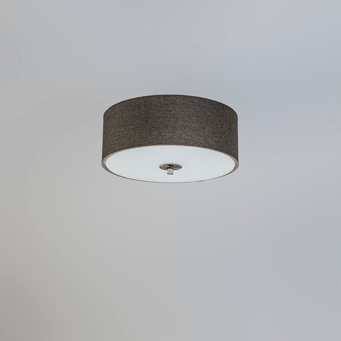 QAZQA Landelijke plafondlamp taupe 30 cm - Drum Jute