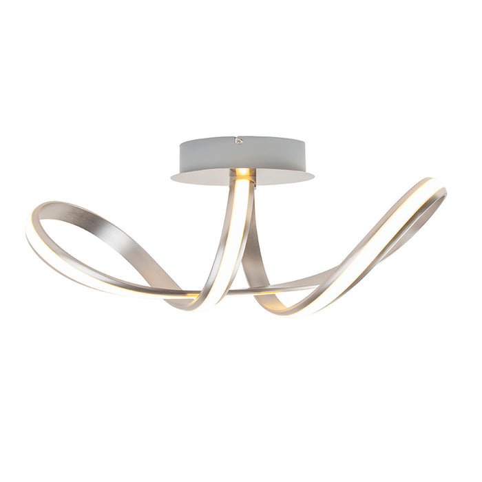 QAZQA Design plafondlamp staal dimbaar incl. LED - Viola Due