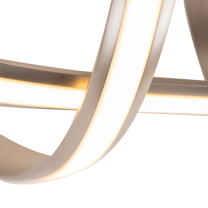 QAZQA Design plafondlamp staal dimbaar incl. LED - Viola Due